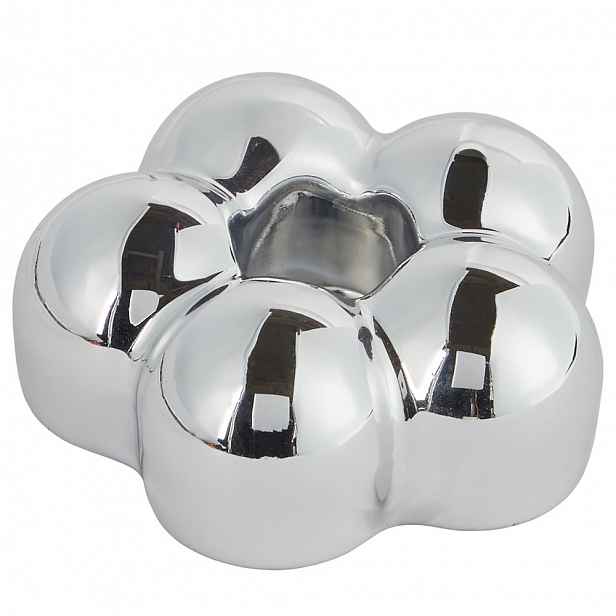 Butlers BLOOM Svícen na dlouhou svíčku - stříbrná