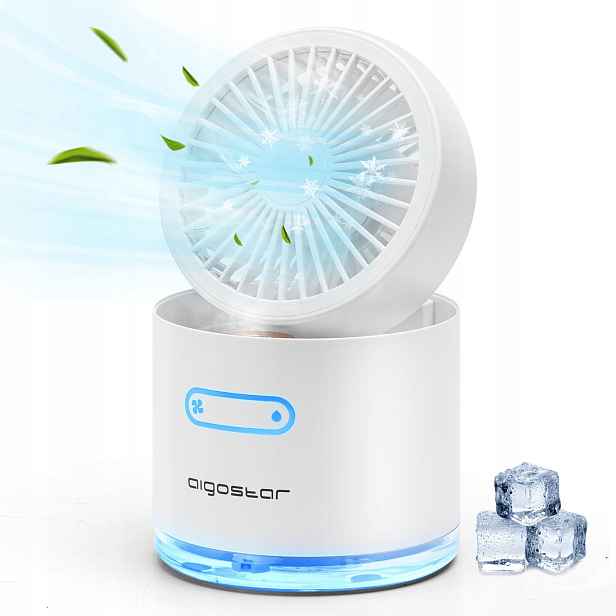 Větrák 4v1, přenosný ventilátor 3 rychlosti Led