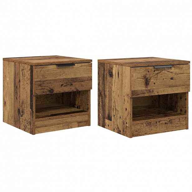 vidaXL Zásuvka pod postel 2 ks Staré dřevo 40 x 39 x 40cm