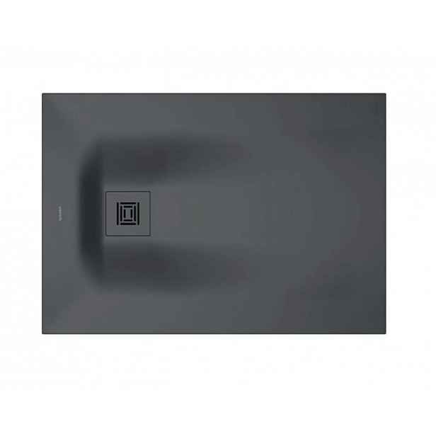 Duravit Sustano - Sprchová vanička, 100x70 cm, DuraSolid, matná tmavě šedá 720272650000000