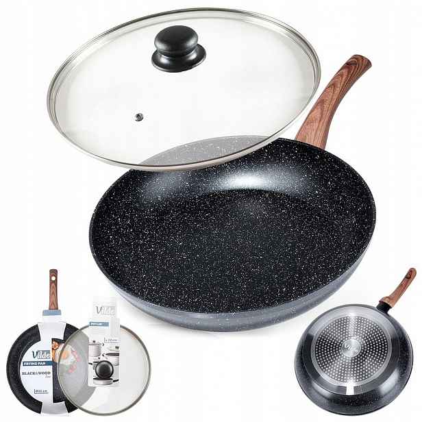Granitová pánev na smažení dušení Vilde 32 cm plyn/indukce víko