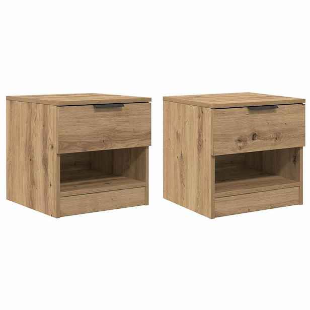 vidaXL Zásuvka pod postel 2 ks Artisanový dub 40 x 39 x 40cm