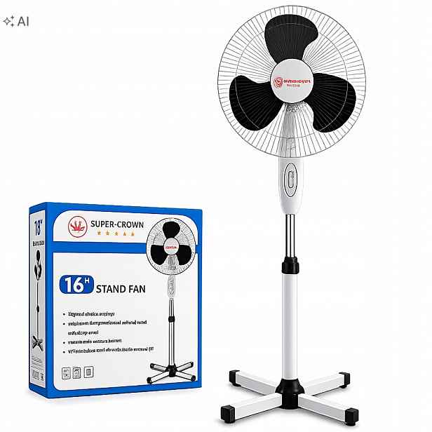 Stojanový Podlahový Ventilátor Volně Stojící Tichý Výkonný Ventilátor 40W Vrtule