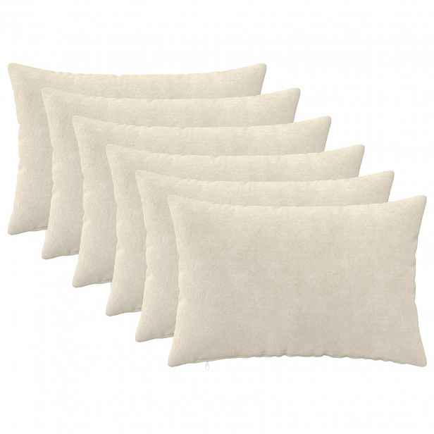 vidaXL Povlak na polštář 6 pcs HEERLEN Krémová 50 x 80 cm