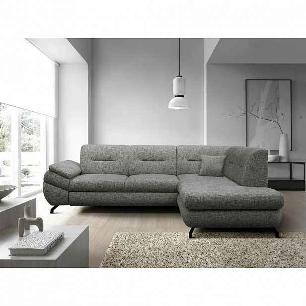 MID.YOU ROHOVÁ SEDAČKA, textil, šedá