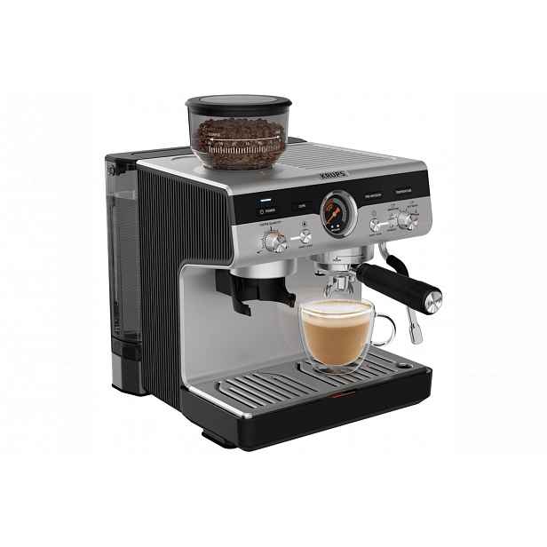 Pákový kávovar KRUPS Precision+ XP804T10 Hliníkový/Černý