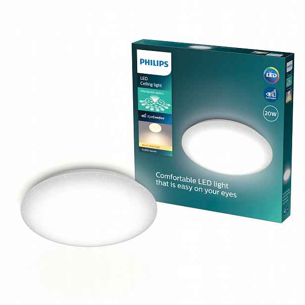 Stropní Svítidlo Stropní Svítidlo Nástěnný Led 20W 2700K Efekt hvězd Moire Philips
