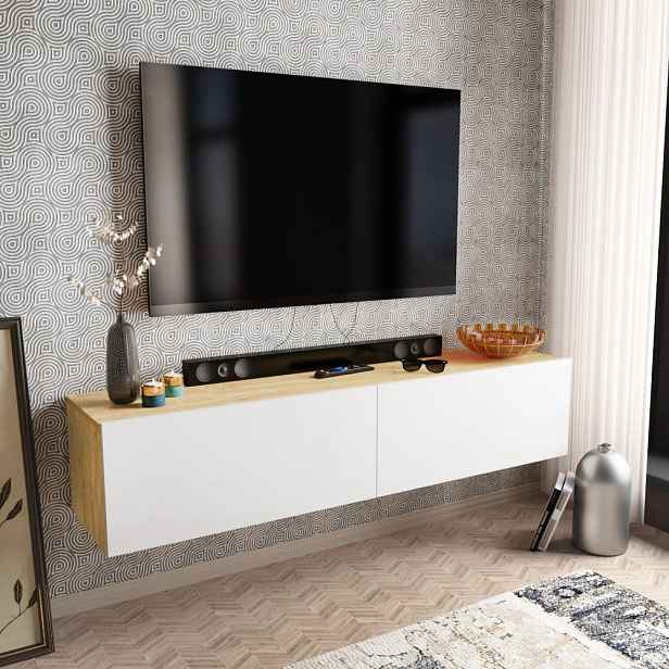TV stolek Poling - White, Sapphire