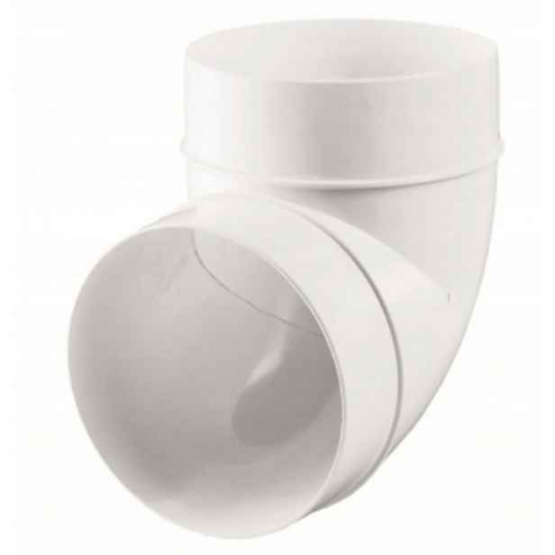 Ventilační koleno kulaté Vents 90 stupňů pro kanál Fi 125 mm Pvc 590