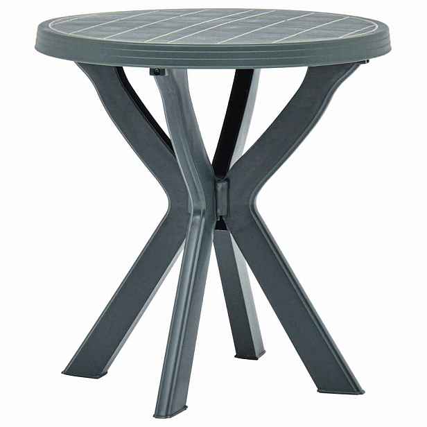 vidaXL Bistro stolek zelený Ø 70 cm plast