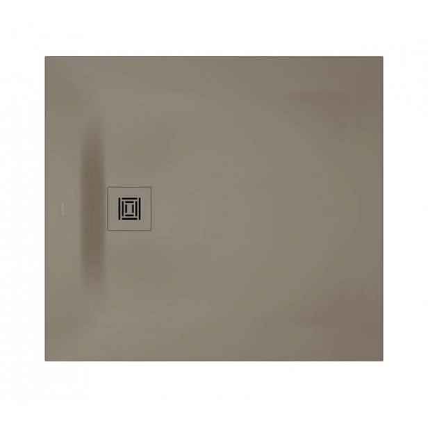 Duravit Sustano - Sprchová vanička, 100x90 cm, DuraSolid, matná béžová 720274640000000