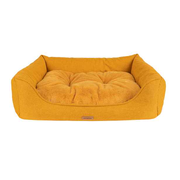 Pelíšek pro psa COME SOFA mustard/hořčicová velikost S, M, L, XL Rozměr: L - 78x64x19 cm