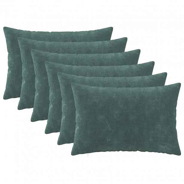 vidaXL Povlak na polštář 6 pcs HEERLEN Mořsky modrá 50 x 80 cm