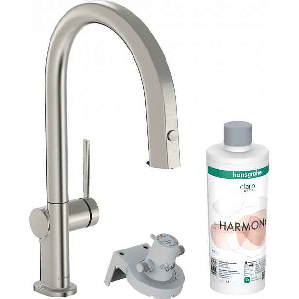 Dřezová baterie Hansgrohe Aqittura bez výpusti nerez 76801800