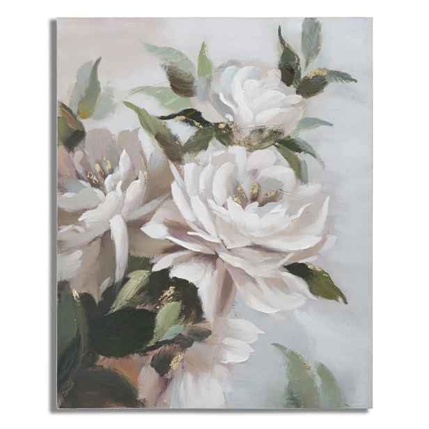 Mauro Ferretti Obraz Flower & Leaf 80x100 cm bílý