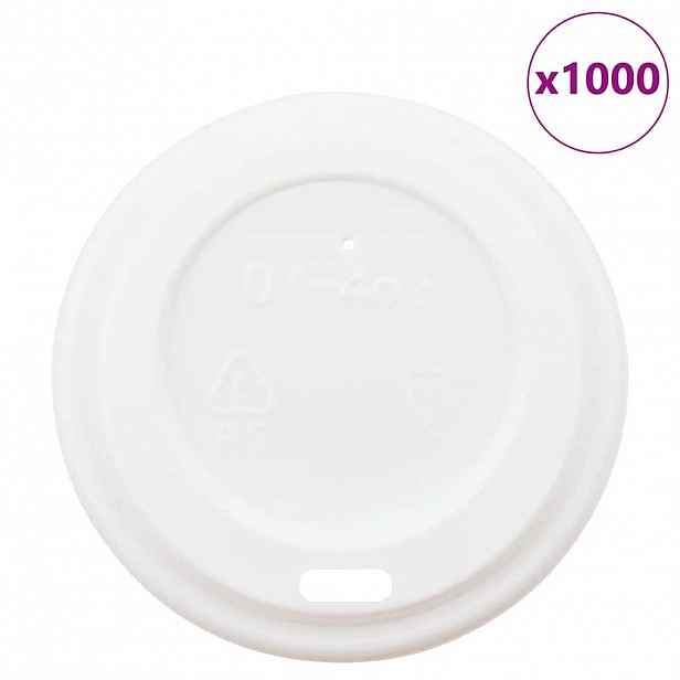 vidaXL Papírové víčka na kávu Ø60 mm 4oz 1000 pcs bílé plast