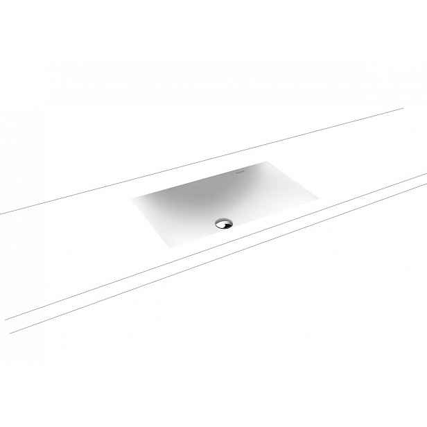 Zápustné umyvadlo Kaldewei SILENIO 63,4x39,1 cm alpská bílá bez otvoru pro baterii, bez přepadu 906006313001