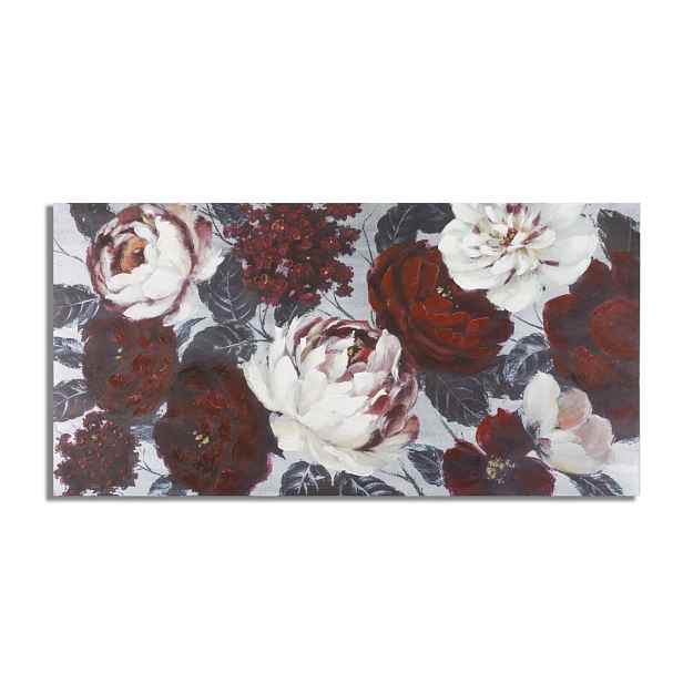 Mauro Ferretti Obraz Flower Darkback 120x60 cm červeno-bílý