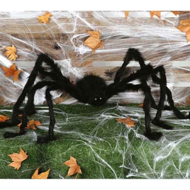 Pavouk velký kosmatec 150 cm Led oči svítí na Halloween