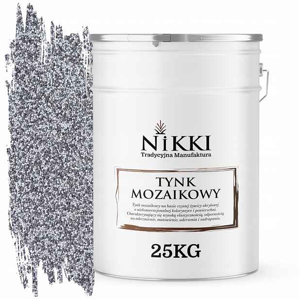 Pryskyřičná Mozaiková Omítka 25 Kg Vnitřní Vnější Barva Černo-stříbrná M13