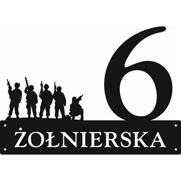 Číslo Na Dům 60 cm Tabule Adresa Ocel 2 mm Grafika 106