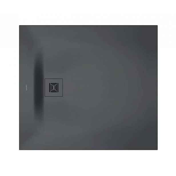 Duravit Sustano - Sprchová vanička, 100x90 cm, DuraSolid, matná tmavě šedá 720274650000000
