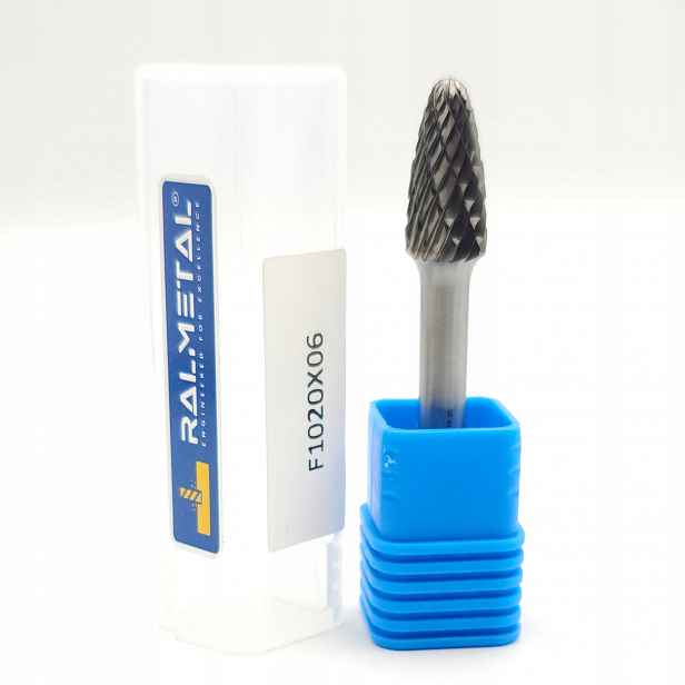 Fréza Vhm Rotační pilník Tvar stromu Rbf D10 x 20 x 6D x 65 mm 60 Hrc