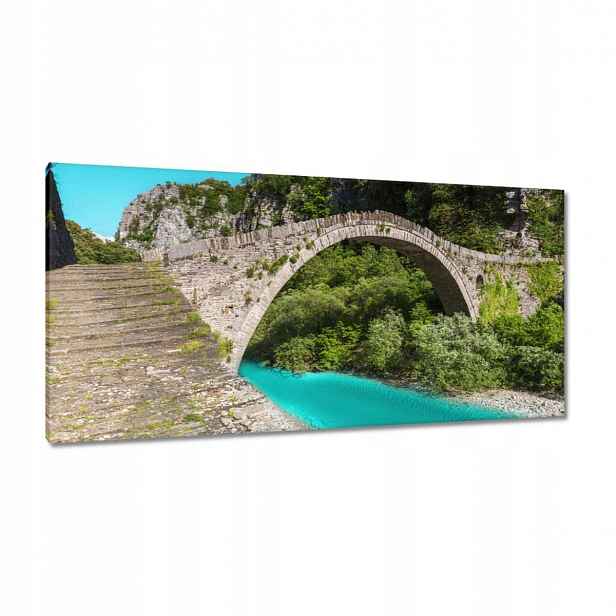 Obrazy 115x55 Tyrkysová říčka Most