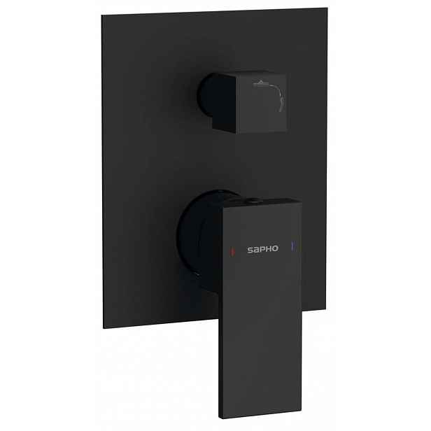Sapho Cubemix - Baterie pod omítku pro 2 spotřebiče, s tělesem, matná černá CM042B