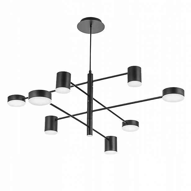 Stropní Svítidlo Moderní Černá 8-RAMENNÁ Led Černá Toolight
