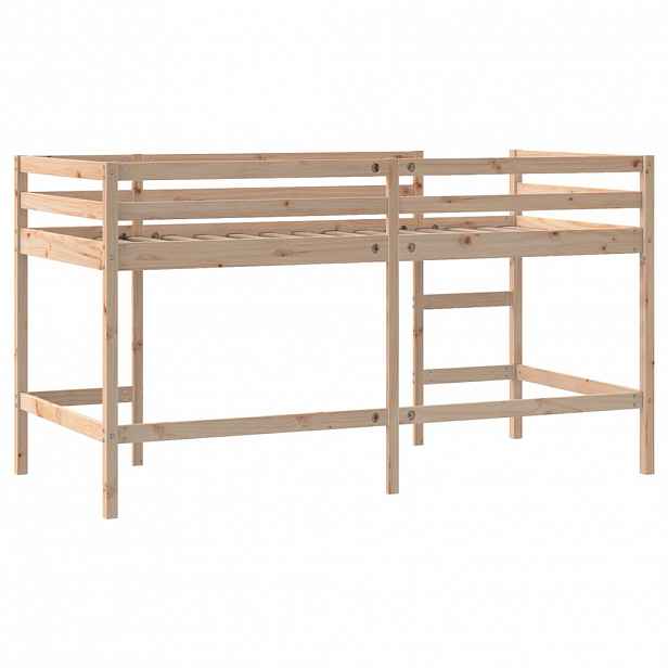 vidaXL Dětská patrová postel se žebříkem 80 x 200 cm borové dřevo