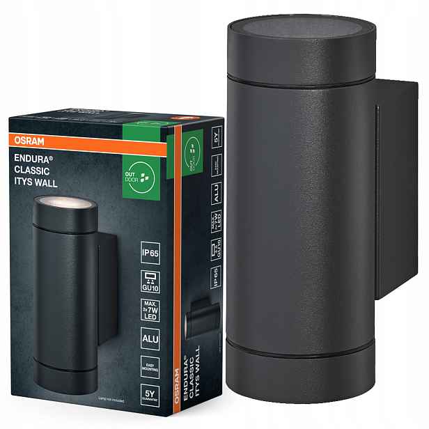 Zahradní nástěnné svítidlo Venkovní fasádní lampa 2x GU10 IP65 Endura Osram
