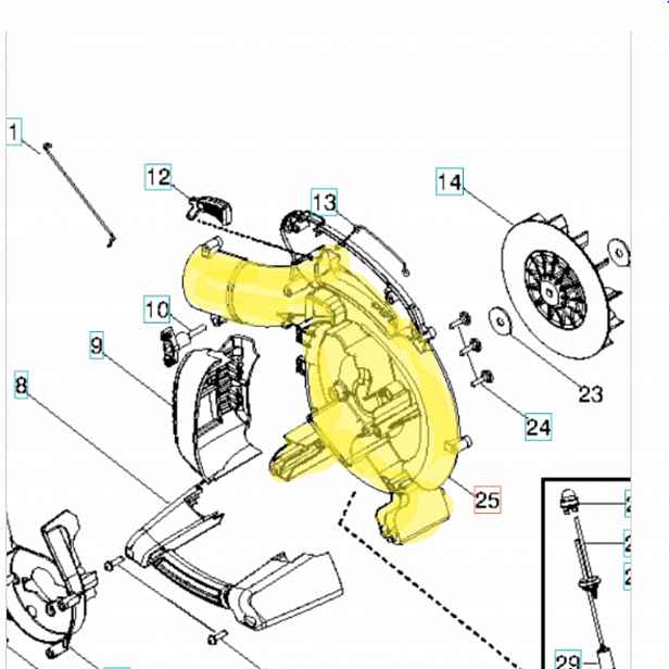 Hlemýžď Spirála Fúkače 545110001 125 Bx 125B Husqvarna