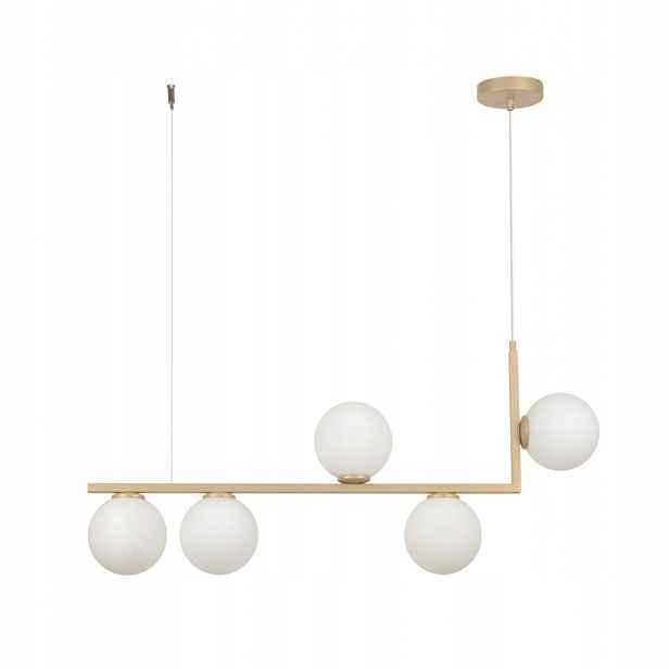 Moderní závěsná lampa Zlatá Nastavitelná Výška 5 zdrojů Sigma Lighting