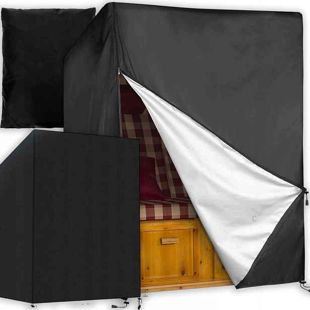 Obal Na Plážový Koš 420D 135x175/140 Cm Voděodolný Černý XXL