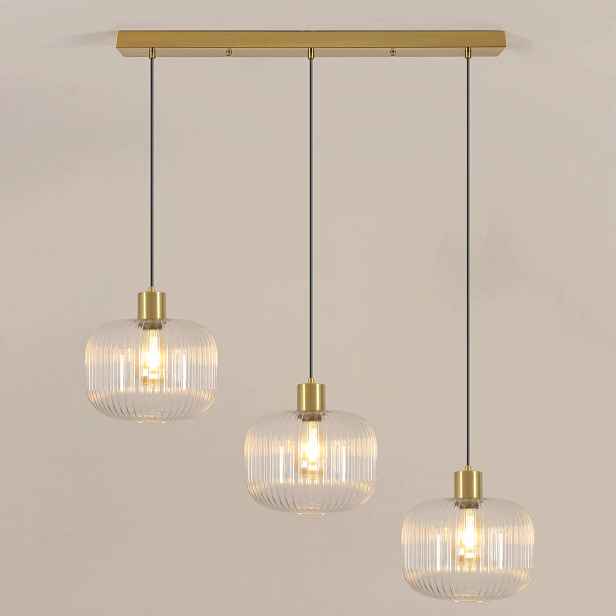 Zlatý Skleněný Lustr E27, Stropní Svítidlo V Moderním Loft Stylu Do Obývacího Pokoje, Délka 150 CM