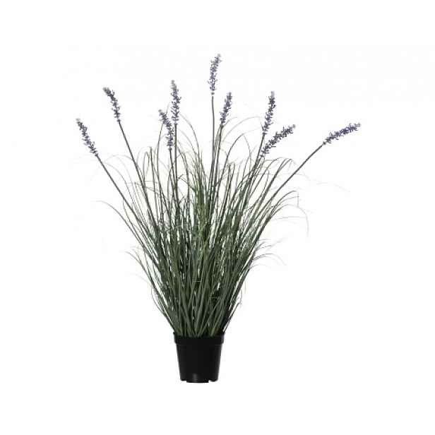 Umělá květina Levandule v květináči 80 cm, fialová