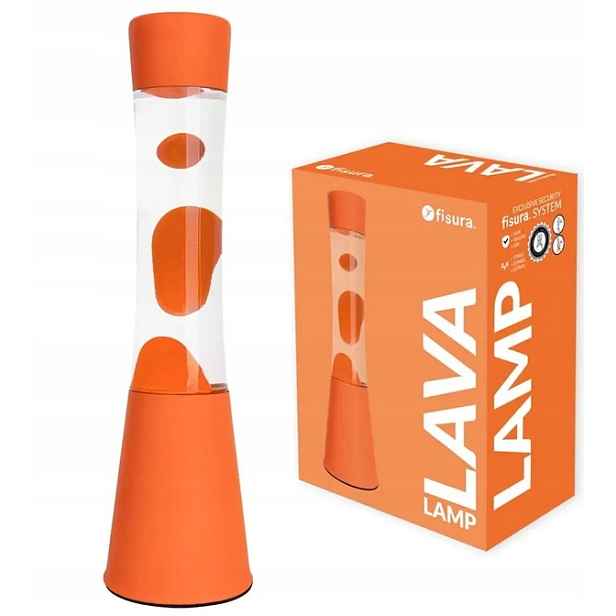 Lávová lampa magma Lava Lawa lampička 20786 Oranžová magmatická 40 cm Fisura