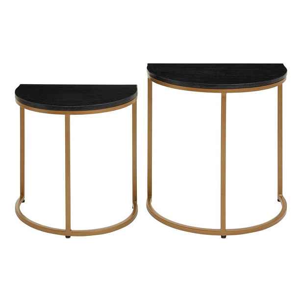 Odkládací stolky v sadě 2 ks s mramorovou deskou  28x45 cm Varana – Premier Housewares