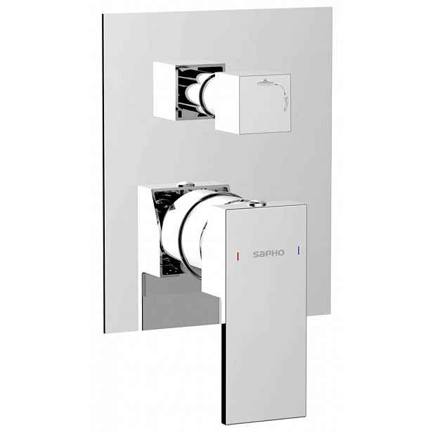 Sapho Cubemix - Baterie pod omítku pro 2 spotřebiče, s tělesem, chrom CM042