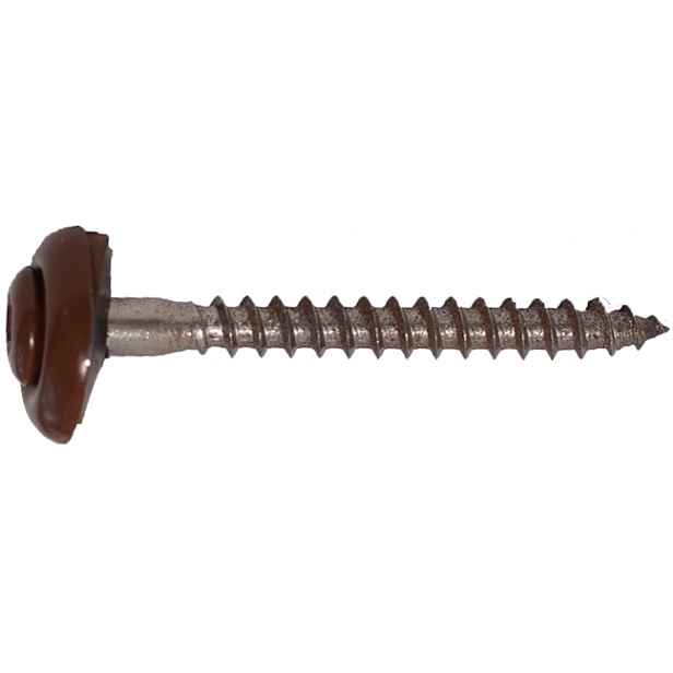 Šroub klemp. GUNNEX INOX S15 T20 4,5×35 mm RAL 8012 25 ks