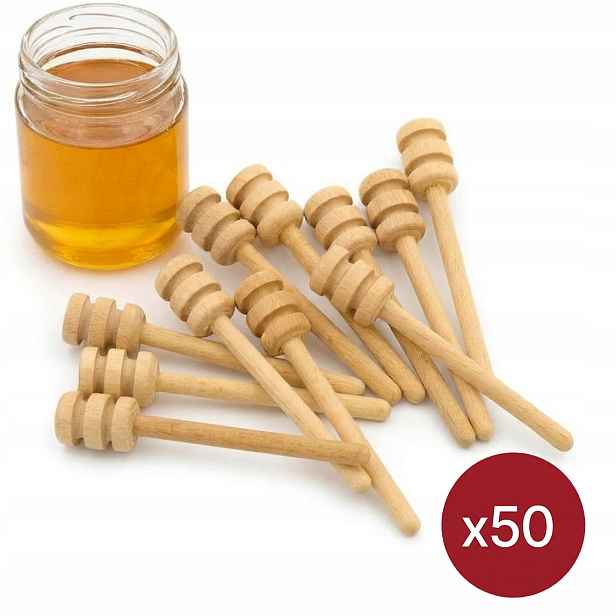Dřevěná Lžička Na Med buková 8 cm lžíce na Med 50 kusů C8