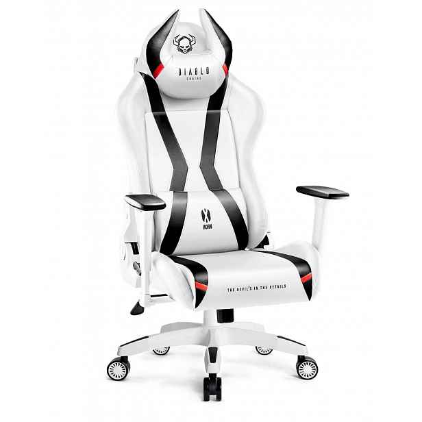 Diablo Chairs - Herní křeslo Diablo X-Horn 2.0 King Size: bílo-černé
