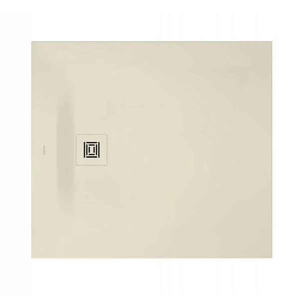 Duravit Sustano - Sprchová vanička, 100x90 cm, DuraSolid, matná krémová 720274620000000
