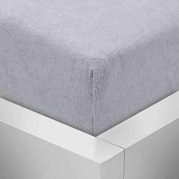Froté prostěradlo 140x200 Premium Světle šedá
