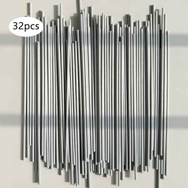 TEMU 3x200mm 32ks světle šedé vlákenné difuzérové tyčinky, domácí doplňky odpařovací tyčinky, dekorativní doplňky