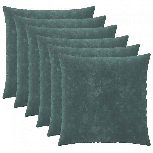 vidaXL Povlak na polštář 6 pcs HEERLEN Mořsky modrá 55 x 55 cm