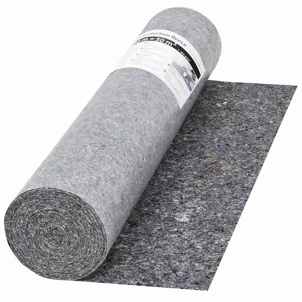 vidaXL Protiskluzové folie, malířský fleece, 50 m 280 g/m², šedá