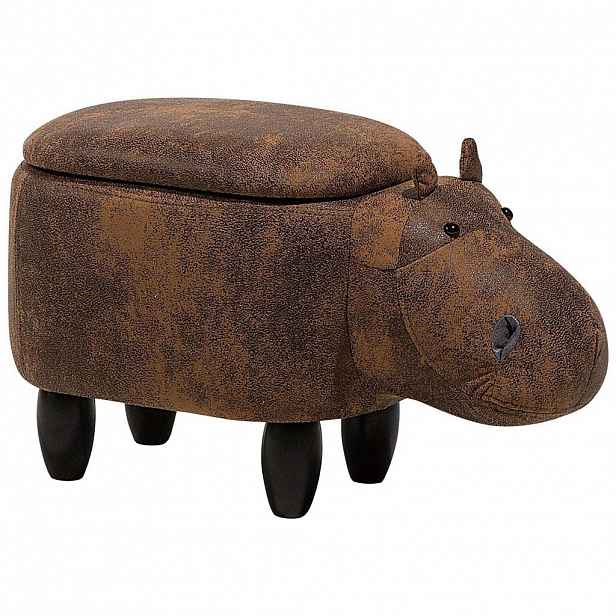 Beliani STOLIČKA VE TVARU ZVÍŘÁTKA Hippo 60/32/35 cm