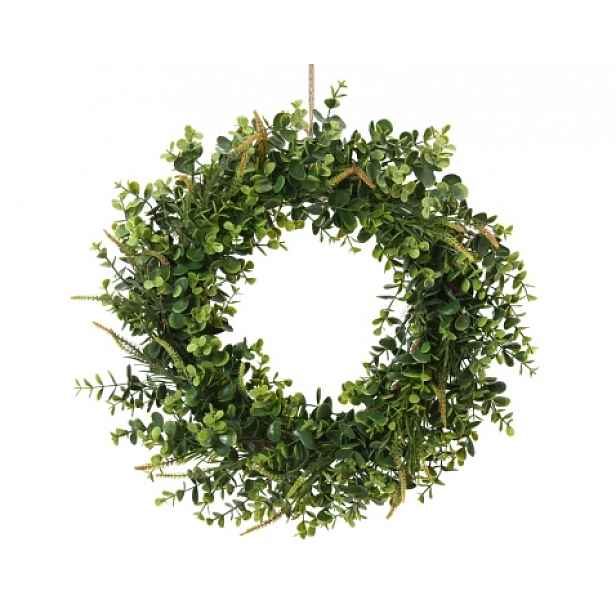 Umělý věnec Eukalyptus 40 cm, zelený